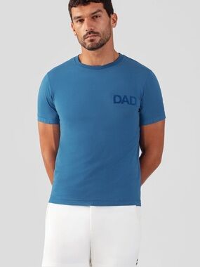 Ron Dorff Blue “DAD” Graphic T-Shirt Size M Minimal Designer Tee